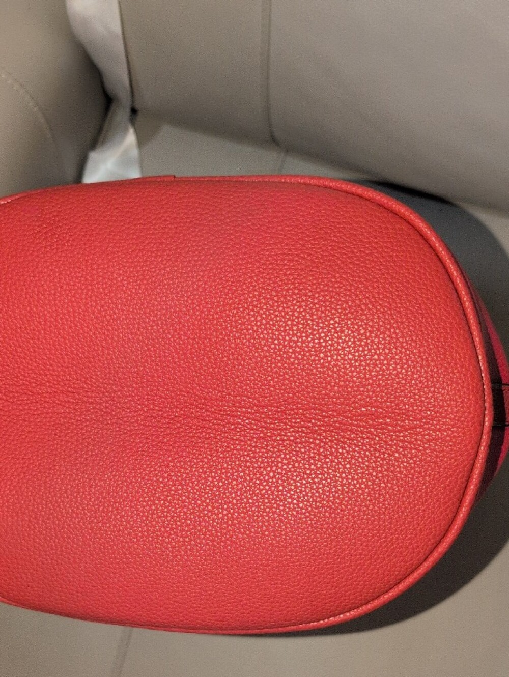 Red 2 Tone 'The Bucket' Women's Bucket Bag - Picture 7 of 12